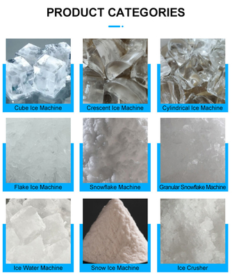 R134α Ψυκτικό LZ-160 Αεροψυγμένο Granular Ice Machine με και 80kg ημερήσια χωρητικότητα