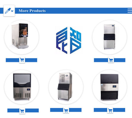 500kg Ice Storage Υδατοψυγμένο LZ-2000 Ice Cube Maker για την απόδοση του καφέ